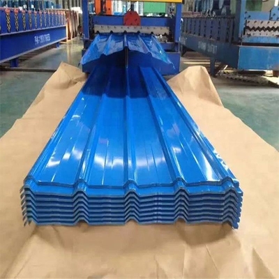 ASTM AISI SGCC Dx51d Dx52D 0.12-6mm 빨강 파란색 완전 단단한 색상 염화 금속 굴곡 지붕 잎 굴곡 강철 지붕 잎