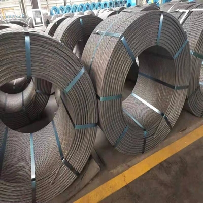 콘크리트 결합 된 PT 스트랜드를위한 높은 튼튼성 1.0mm-120mm 전압 스틸 스트랜드 와이어