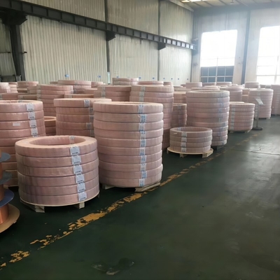 Custom Width Brass Copper Alloy Red Copper Wire with Silver Coating High Purity 99.99% 고순도 99.99% 은 은 코팅으로 된 붉은 구리 와이어