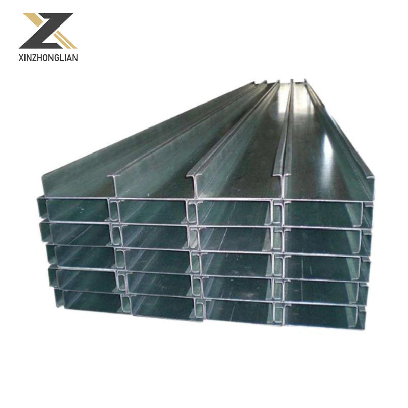 핫 디프 된 galvanized U C Purlins 프로파일 공사용 비 뚫린 길이 5-12m